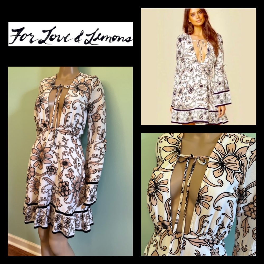 🩷 For Love and Lemons Ayla Dress - Picture 2 of 13